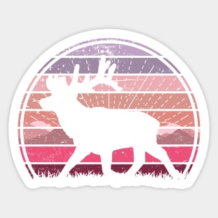 Deer Sunset Sticker